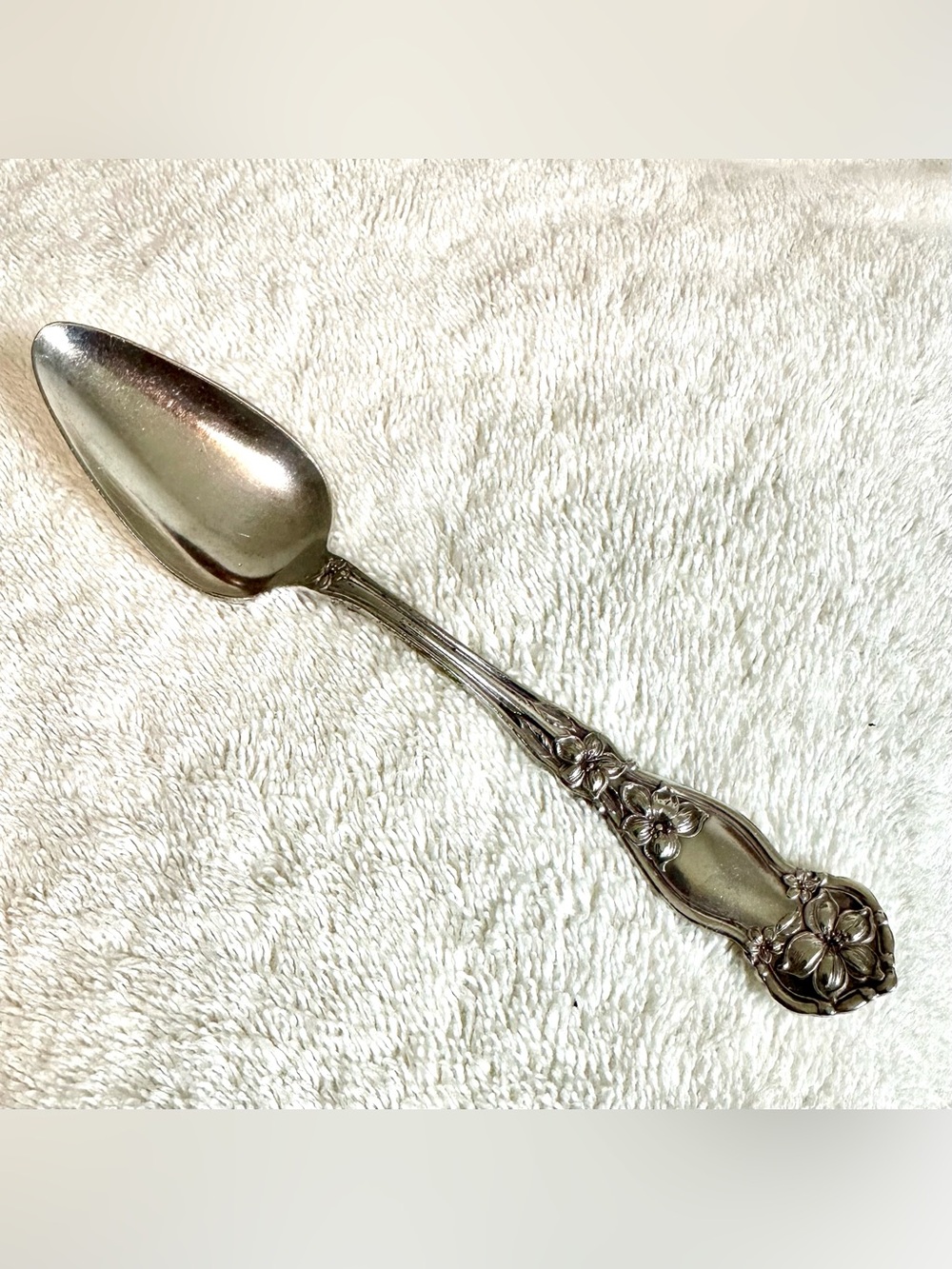 Vintage Wm Rogers 1910 Orange Blossom Silverplate Spoon Floral Flatware